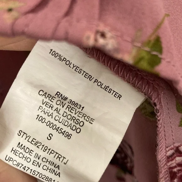 Takara Floral Semi-Sheer Cold Shoulder Blouse Top S - Picture 9 of 10